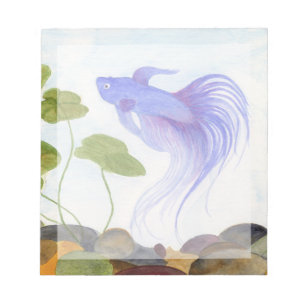 Blue Betta Fish Notepad