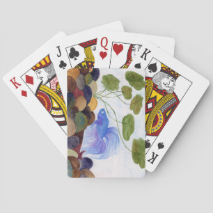 Blue Betta Fish Playing Cards