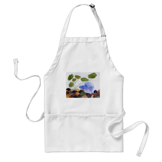 Blue Betta Fish Standard Apron (Front)