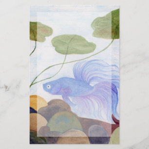 Blue Betta Fish Stationery