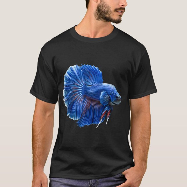 Blue Betta Fish T-Shirt (Front)