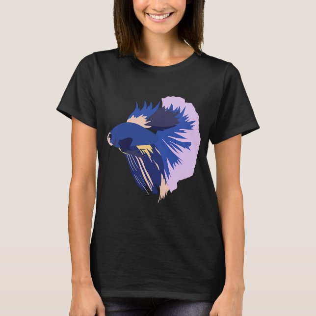 Blue Betta fish T-Shirt (Front)