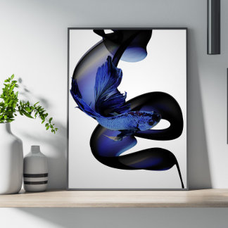 Blue betta poster