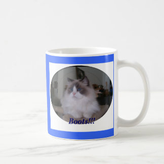 Blue Bi-Colour Ragdoll Cat, Boots!!! Coffee Mug