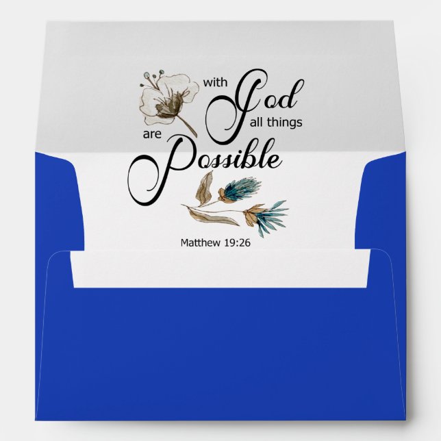 Blue Bible verse Envelope (Back (Bottom))