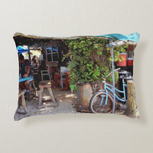 Blue Bicycle Decorative Cushion
