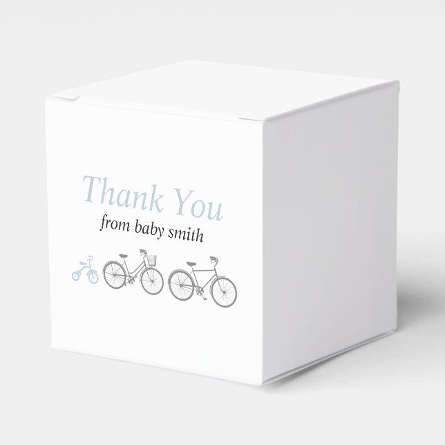 Blue Bicycle Favour Box (Front Side)