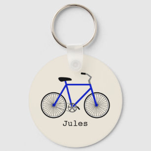 Blue Bicycle Keychain
