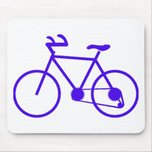 Blue Bicycle Mouse Pad Custom Designed