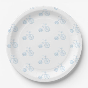 Blue Bicycle Paper Plate