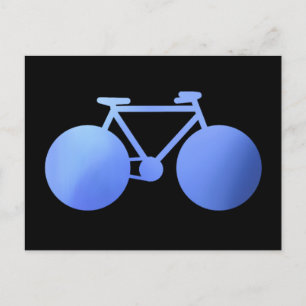 blue bicycle postcard