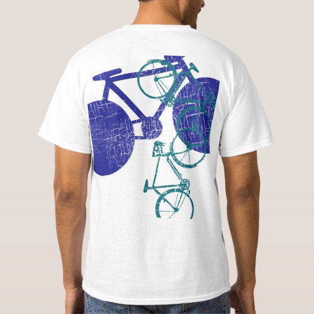 blue bicycle T-Shirt (Back)