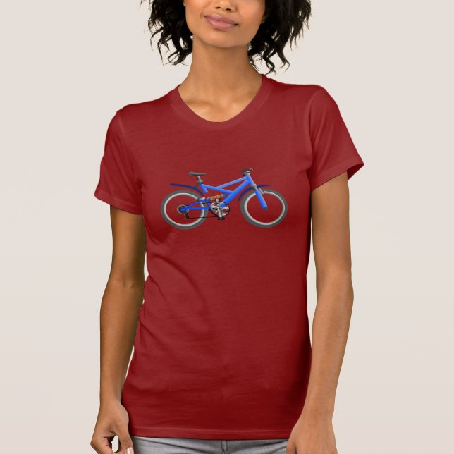 Blue Bicycle Womens T-Shirt (Front)