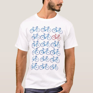 blue bicycles on white T-Shirt