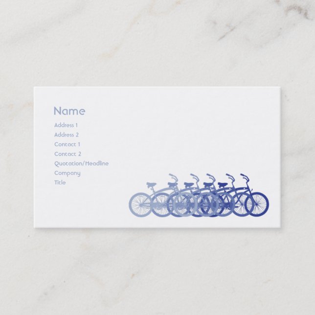 Blue Bike - Business Business Card (Front)