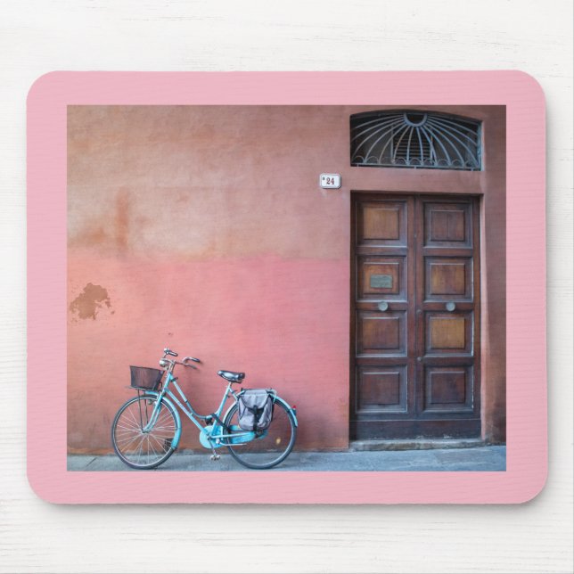 Blue Bike Mouse Pad (Front)