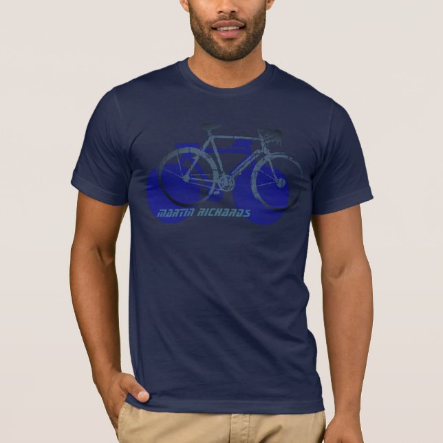Blue Bike Tee With His Name (Front)