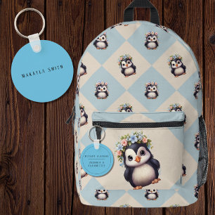 Blue Bilingual Peanut Allergy Alert Spanish Key Ring