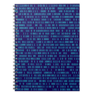 Blue Binary Numeral System Notebook