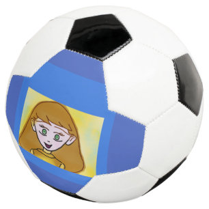 Blue Bingo Anime Soccer Ball