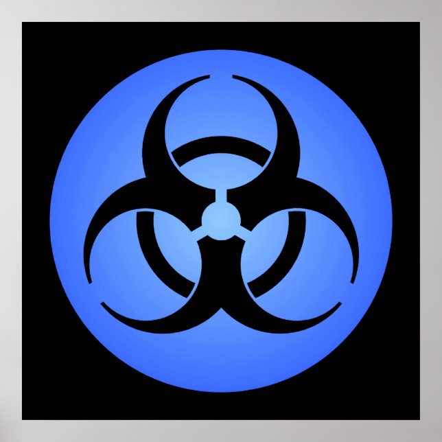 Blue Biohazard Poster (Front)