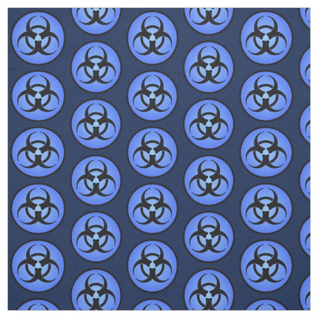 Blue Biohazard Symbol Fabric (Swatch)