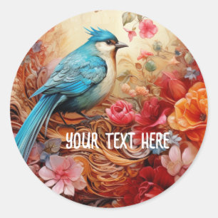 Blue Bird 1b Classic Round Sticker