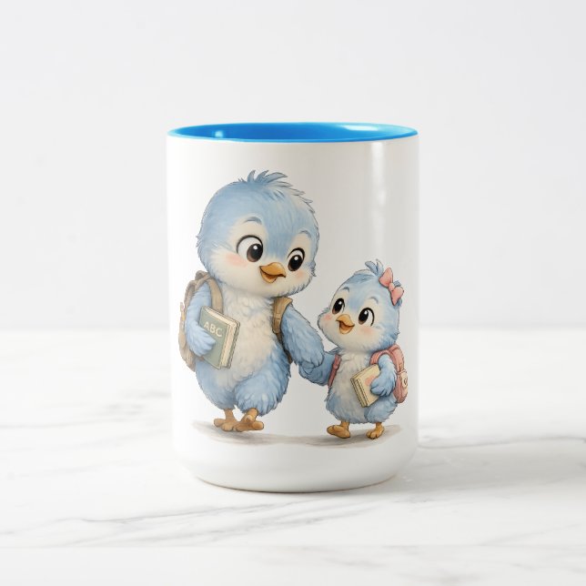 Blue Bird Accent Mug Brother Sister (Center)