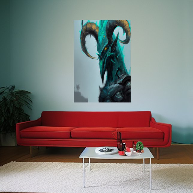 Blue bird alien | AI Art Poster (Creator Uploaded)