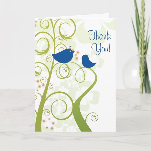 Blue Bird All Ocassion Thank You Note Card (Front)