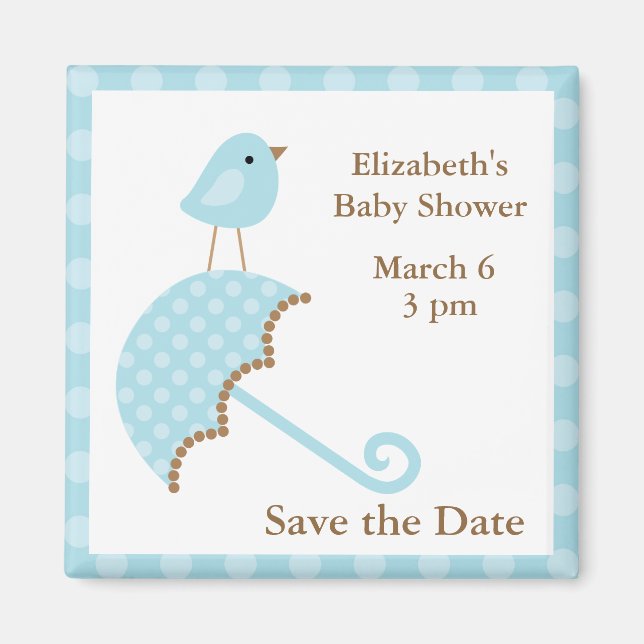 Blue Bird and Umbrella Magnet (Front)