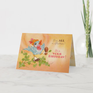 Blue Bird Birthday Card