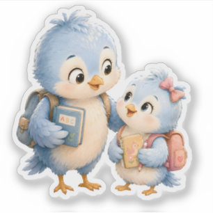 Blue Bird Brother Vinyl Die Cut Sticker