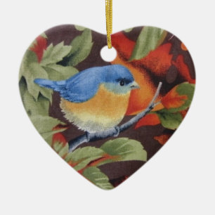 Blue Bird Ceramic Tree Decoration