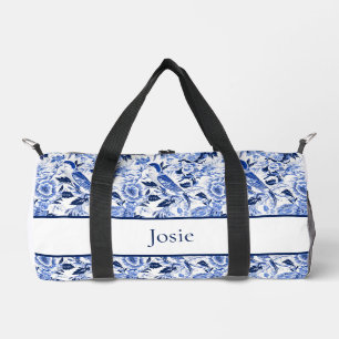 Blue Bird Chinoiserie Monogram Duffle Bag