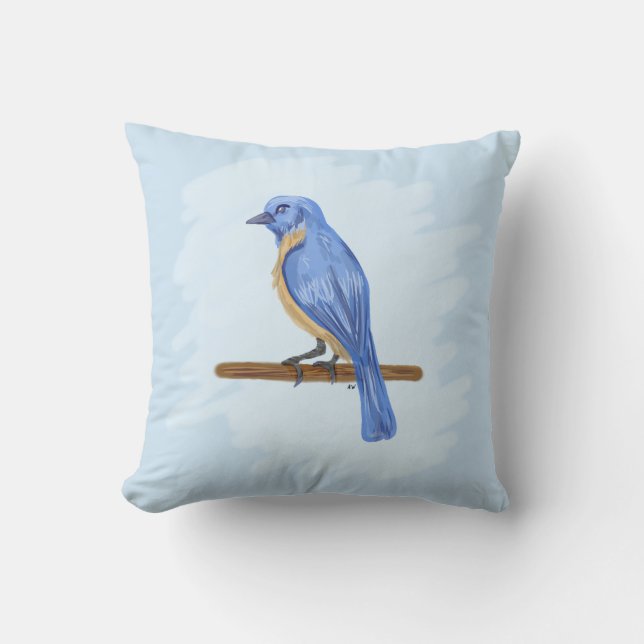 Blue Bird Cushion (Front)