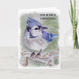 BLUE BIRD CUSTOMIZABLE GREETING CARD