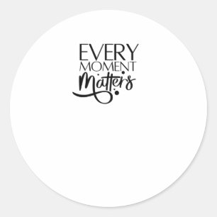 Blue Bird Design - Every Moment S  Classic Round Sticker