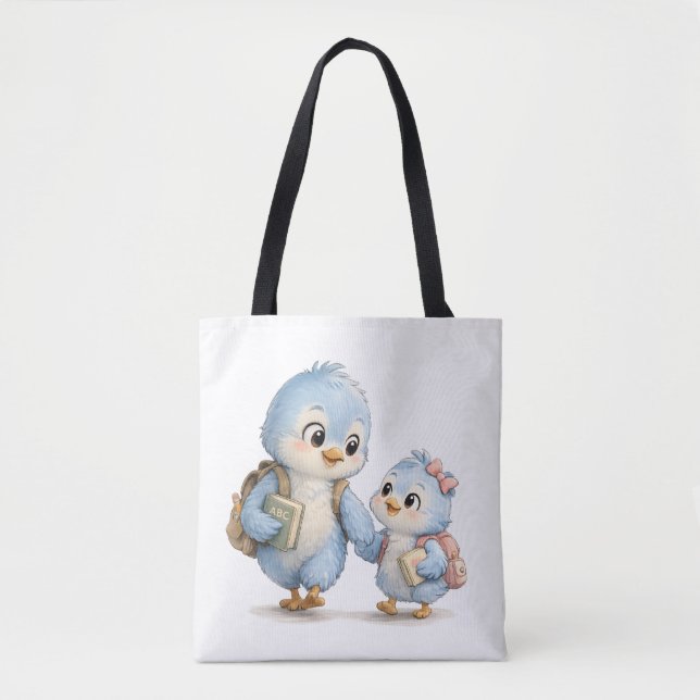 Blue Bird Everyday Canvas Tote Bag (Front)