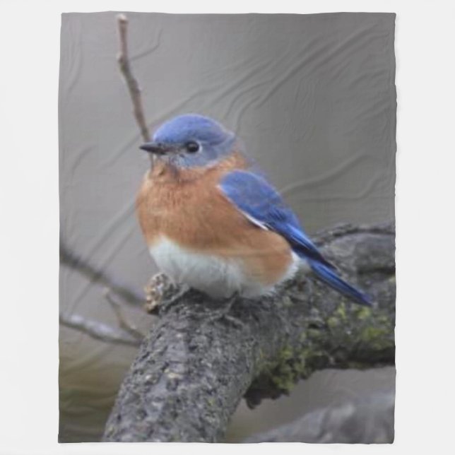 BLUE BIRD FLEECE BLANKET (Front)