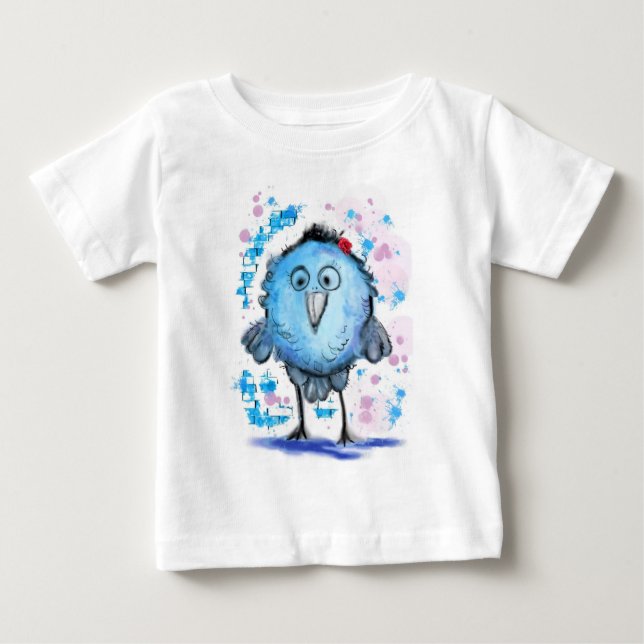 Blue Bird Funny Baby T-Shirt (Front)