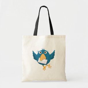 Blue Bird Holding An Envelope Tote Bag