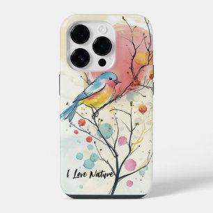 Blue Bird I Love Nature iPhone 14 Pro Case