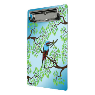 Blue Bird in Trees Mini Clipboard