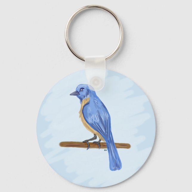Blue Bird Key Ring (Front)