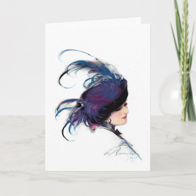 Blue-bird lady card (Front)