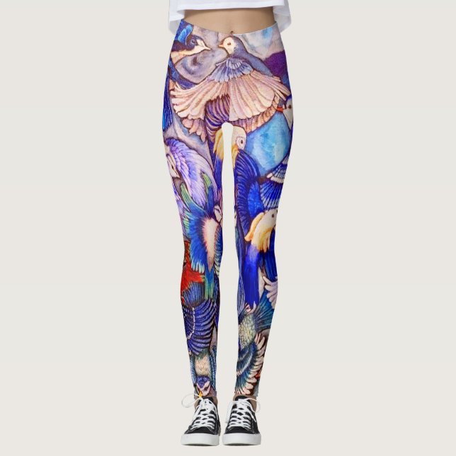 Blue Bird leggings (Front)