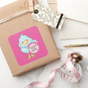 Blue Bird love Mum sticker