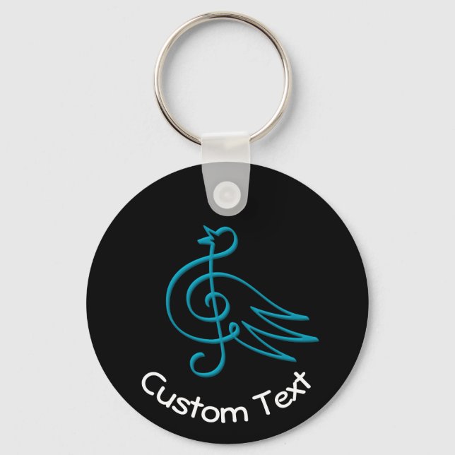 Blue Bird Music Keychain (Front)
