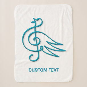 Blue Bird Music Sherpa Blanket
